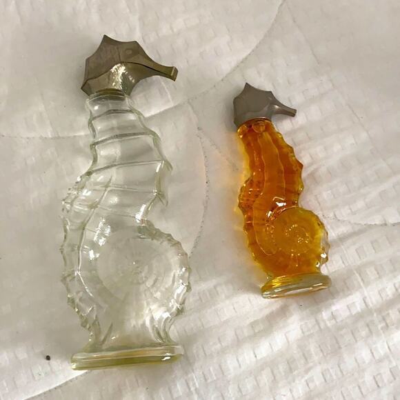 Vintage Avon (2) Perfume Bottle Bundle Seahorses - Picture 1 of 8